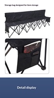 Banc pliant, table de pique-nique, style décontracté, tissu Oxford, pour équipes de football, 4/6/8 joueurs, chaise de spectateur extérieure de type rangée