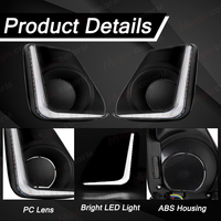 Feux de jour à LED en stock pour Toyota Corolla 2011-2013, clignotants séquentiels, feux antibrouillard DRL
