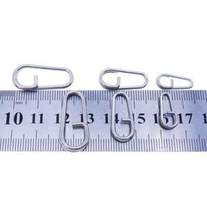 High Quality Synnex Stainless Steel Matt Black Carp Fishing Tackle Snap Bent Head Oval <b>Split</b> <b>Ring</b> 0.8*13MM - Product Image 2