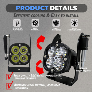 Faro Ausiliario LED Universale da 3,5 Pollici con Regolazione dell'Angolo e Rotazione Verticale per Auto, SUV e Fuoristrada - Product Image 2