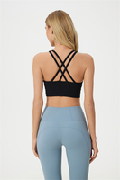 2025 femmes Sexy dos recadrée Yoga haut respirant entraînement gymnastique soutien-gorge avec coussinets Style Simple pour la course et l'entraînement