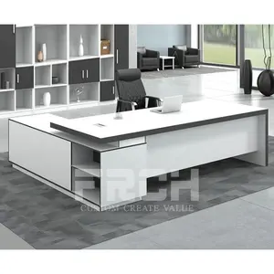 China Supply Wooden Modern Home Office Table L Shape Workstation Executive Office Desk