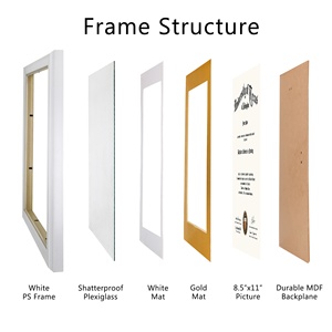 Bán buôn A4 PS tài liệu bằng tốt nghiệp khung trắng đen Burgundy 8.5x11 tốt nghiệp bằng khung biểu tượng tùy chỉnh - Product Image 6