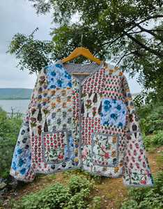Nouvelle veste en coton brodée Suzani pour femme, style hiver, unisexe, style bohème, cadeau pour elle - Product Image 2