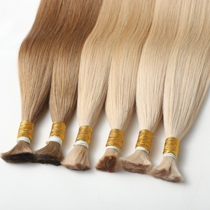 Estensioni di <span class=keywords><strong>Capelli</strong></span> Umani Remy Vergini Biondi di Alta Qualità, Doppia Trama, Cuticole Allineate, per Intrecciare - Product Image 6
