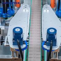 Machine d'étiquetage automatique double face UPK certifiée CE, machine d'étiquetage pour bouteilles carrées, machine d'étiquetage d'autocollants imperméables