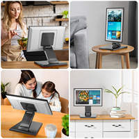 Support pour écran Wearson Echo Show 15 pour cuisine, support de moniteur en métal, support VESA 75 100, support de moniteur de bureau pliable pour petit écran