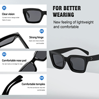 Lunettes de soleil polarisées surdimensionnées à monture carrée avec logo personnalisé 2026 – Protection UV tendance pour hommes et femmes
