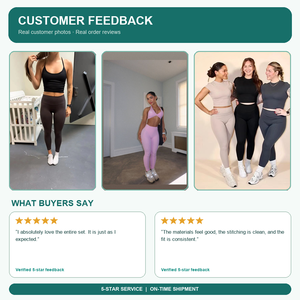 Ensemble De Sport <span class=keywords><strong>Femme</strong></span> Sans Couture De Haute Qualité: Soutien-Gorge De Sport et Legging Sculptant Pour Yoga et Entraînement - Product Image 6