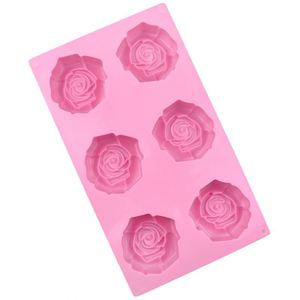 Moule à gâteau en silicone en forme de rose à 6 trous, éco-responsable, échantillon gratuit, pour la fabrication de savons et de bougies, OEM/ODM - Product Image 2