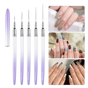 Custom Your Own Brand Nails Tool Supplies Painting Drawing Line Extremely Long Thinnest Nail Art Brush 7 15 20 25 30mm