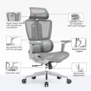 ISO BIFFMA China <strong>Mesh</strong> <strong>High</strong> <strong>Back</strong> Boss Luxury Executive OFFICE <strong>Chair</strong> Lifting Rotatable ERGONOMIIC <strong>Adjustable</strong> <strong>Chair</strong> for OFFICE - Product Image 5