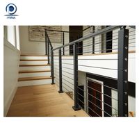 Rampe à câbles moderne sur mesure en acier inoxydable pour escalier, balcon et terrasse