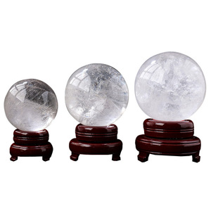 Wholesale Natural White Snow Phantom Quartz Clear Quartz RainbowSphere Polished Healing Stone Meditation Accessory for Wicca - Product Image 3