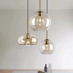 Bắc Âu sang trọng duy nhất bóng râm 6W dẫn ánh sáng trần có thể điều chỉnh chiều cao kính toàn cầu cho phòng ăn hoặc khu vực quầy bar có kích thước trung đèn - Product Image 1