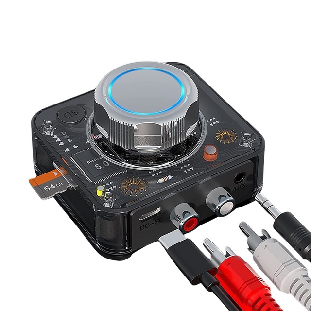 BT5.0 Audio Receiver 3D Stereo Music Wireless Adapter TF Card RCA 3.5mm 3.5 AUX Jack for Car Kit Wired Speaker Headphone