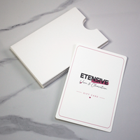 Porte-cartes cadeau A6 personnalisé de qualité supérieure avec fente en U, enveloppe en papier coton mat pour les bons de réduction des salons de beauté et des boutiques
