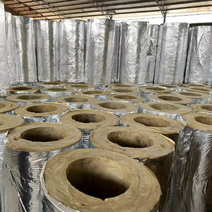Aislamiento Térmico Ecológico de Lana de <span class=keywords><strong>Roca</strong></span> de 130 kg/m3, Revestimiento para Tuberías con Lámina de Aluminio Anticorrosión, Forma Cuadrada, Clase A - Product Image 5