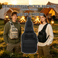 Sac de poitrine tactique léger personnalisé à suspendre sur l'épaule, grande capacité, système Molle, design sportif pour la randonnée et le camping