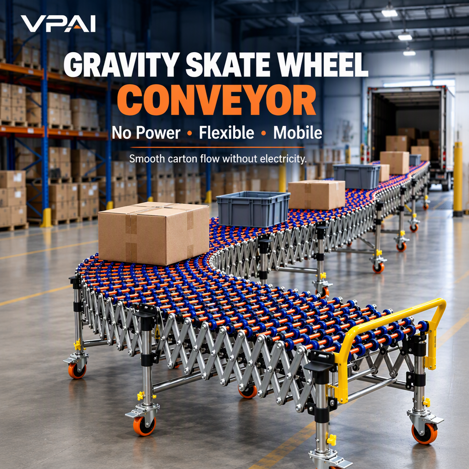 Loading Remp Gravity Roller Conveyor Unpowered Transport System for Warehouse ...