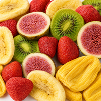 OEM Natuurlijke Gemengde Gedroogde Fruitsnack Bananenchips Vriesgedroogde Aardbei Kiwi Vijg Jackfruit Perzik Gemengde Gedroogde Fruitmix