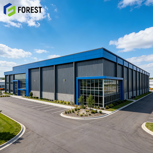 Atelier en structure métallique pour stockage, revêtement protecteur, testé TUV, galvanisé, double couche, résistant aux intempéries, sur mesure - Product Image 1