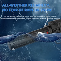 Manillar Calefactable Fijo para ATV LOCK-ON, 5 Niveles de Control de Temperatura Constante, Interruptor Integrado, Puños Calefactables con Función de Memoria