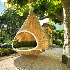 Garden Sun <strong>Bed</strong> <strong>Round</strong> Wicker Rattan Outdoor Canopy <strong>Hanging</strong> Swing <strong>Bed</strong> - Product Image 1