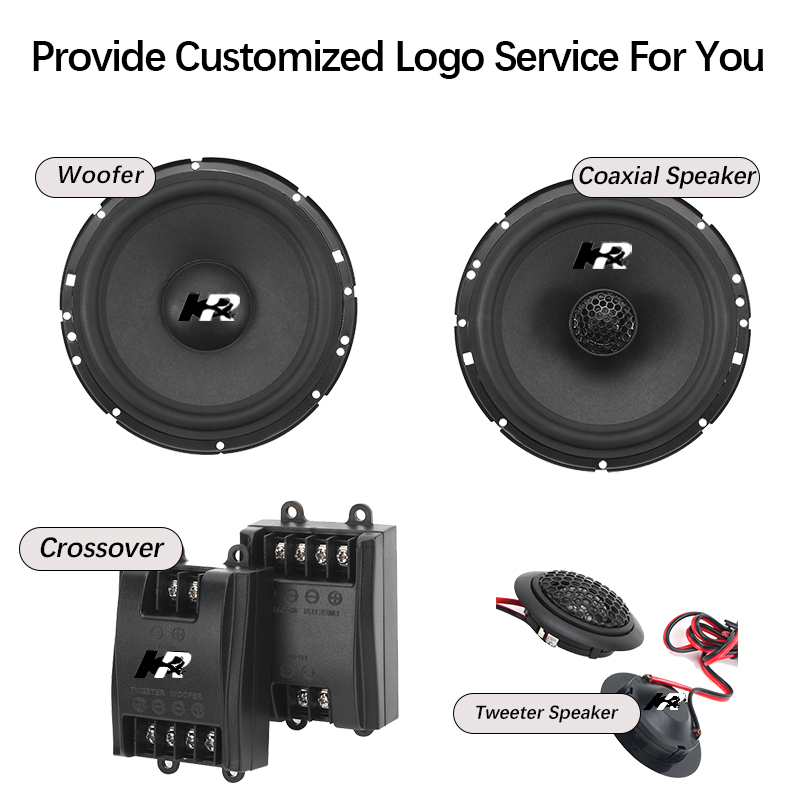 Haut-parleur Coaxial Voiture 6,5 Pouces 160W - Pour Porte - Son HiFi Avec Graves Renforcés - 4