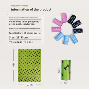 Tas Limbah anjing plastik mudah terurai cetak Logo kustom kualitas tinggi ramah lingkungan untuk anjing grosir - Product Image 6