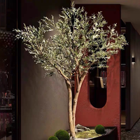 Grand arbre artificiel d'extérieur TH Green, faux olivier artificiel pour la décoration de jardin et de restaurant