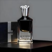 Vente en gros de flacons vides en verre rectangulaires de luxe blanc givré 30 ml 100 ml 50 ml Noir mat Flacon de parfum en verre à vaporiser magnifique
