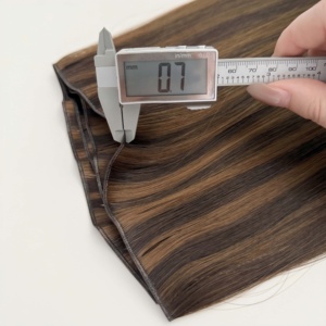 Extensiones de Cabello Ondulado Genius Weft Brasileño y Ruso de Venta Caliente para Extensiones de Cabello Natural - Product Image 1