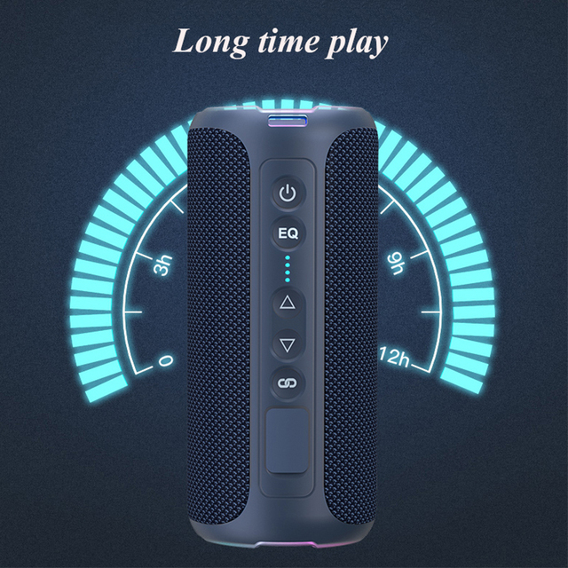 Manufacturer IPX6 Waterproof LED Light Stereo Bass Wireless Portable BT Speaker Support Hands Free Call Function