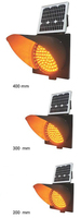 Avertissement Solaire Rouge Ambre Vert Deux Feux de Circulation Clignotants 300mm