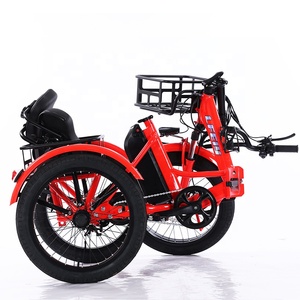 20 pollici Triciclo elettrico Trike 350W motore pieghevole telaio in lega 3 <span class=keywords><strong>ruote</strong></span> E <span class=keywords><strong>bici</strong></span> Triciclo <span class=keywords><strong>tre</strong></span> <span class=keywords><strong>ruote</strong></span> per adulti Cargo <span class=keywords><strong>bici</strong></span> elettrica - Product Image 5