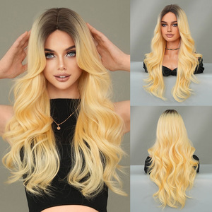 Extensiones de Cabello <span class=keywords><strong>Afro</strong></span> de 30 Pulgadas de Largo, Ondulado al Agua, Fibra Natural Resistente a Altas Temperaturas, Clip Invisible, Extensiones de Cabello de 3/4, Pelucas con Parte en U - Product Image 4