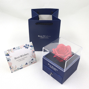 Éternel 2025 Transparent Acrylique Collier Pendentif Anneau <span class=keywords><strong>Savon</strong></span> Rose Coffret Cadeau Ensemble pour la Saint Valentin Graduation Pâques Saint - Product Image 4