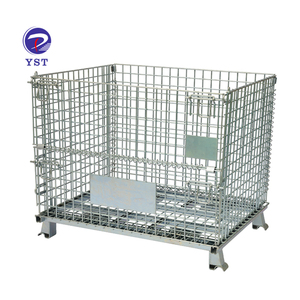 Gabbia di immondizia su misura della rete metallica del ferro delle merci di stoccaggio di trasporto del carrello elevatore del magazzino per l'industria di riciclaggio - Product Image 2