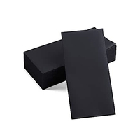 Vente en gros de serviettes en papier Airlaid de couleur noire teintée Noël mariage 14x16 papier serviette 2 plis