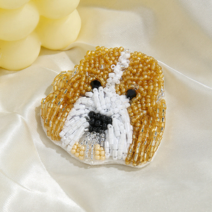 ボヘミアンスタイル 手作りビーズ ブローチ アクセサリー 猫犬デザイン 卸売 カスタマイズ対応 ホリデーギフトに最適 - Product Image 4