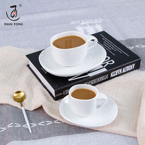 DianTong Bán Nóng Đồng Bằng Trắng Biscuit <span class=keywords><strong>Espresso</strong></span> Sứ Cốc Cà Phê Và Đĩa Gốm Với Logo Tùy Chỉnh - Product Image 3