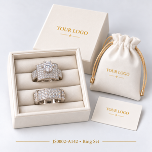 Anelli di Coppia Abbinati per Uomo e Donna, Design Scintillante, Elegante Set di Anelli per Matrimonio, Fidanzamento, Feste Serali e Uso Quotidiano - Product Image 6