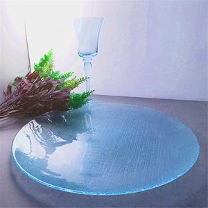 Assiettes de présentation en verre colorées élégantes pour événements, vente en gros - Product Image 1