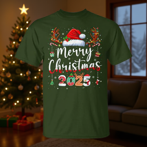 Joyeux Noël 2025 T-shirt graphique de Noël pour la famille assorti - Product Image 3