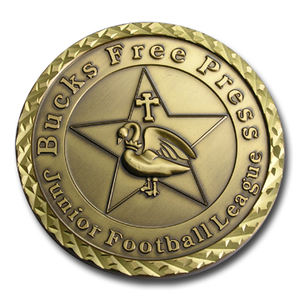 OEM Custom <b>Engraved</b>, Cast, Gold-Plated & Embossed Hollow <b>Metal</b> Souvenirs with Logos - Product Image 6