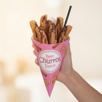 Plateau porte-papier en carton imprimé avec logo personnalisé Emballage de gaufres churros gaufres frites cône pape avec trou pour sauce
