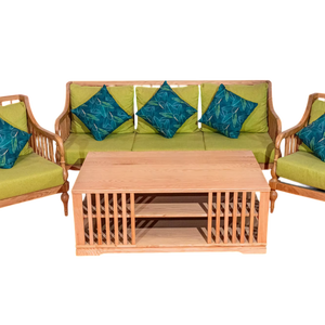 Indochine ชุดโซฟาเชสเตอร์ฟิลด์หรูหรา, หมอนรองนั่งไม้ขี้เถ้าสำหรับบ้านห้องนั่งเล่นโรงแรมวิลล่าตกแต่ง - Product Image 1