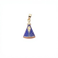 Ensemble de pendentifs Aparecida Mantle, breloque Vierge Marie couronnée, émail, manteau rouge, noir, bleu roi, pour bijoux religieux, cadeau, vente en gros