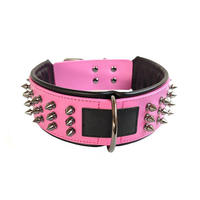 Kalung Anjing Kulit Sapi Mewah Elegan yang Dapat Disesuaikan, Lembut, Tahan Lama, Pola Solid, Anti Lepas, Perlindungan Leher Sederhana, Anti Hilang, Ukuran Besar